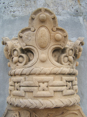carved stone crown