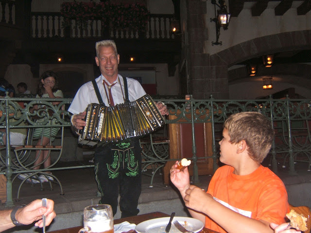 German man playing music