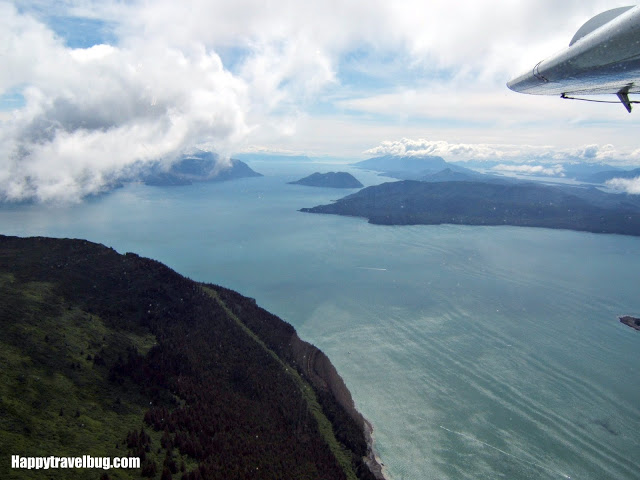 water view from a float plane in Alaska