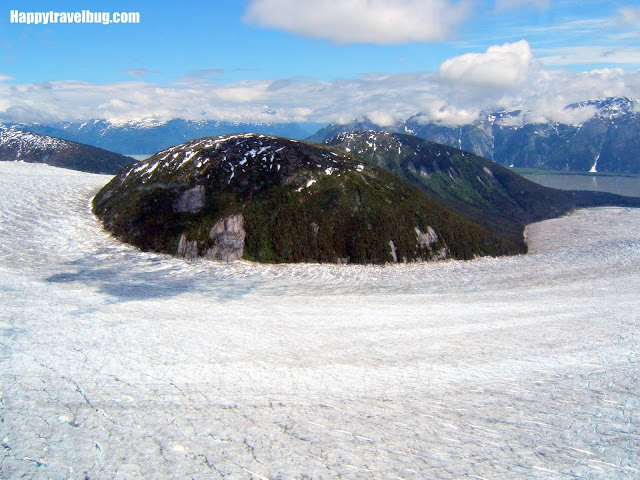 glacier view from a float plane in Alaska