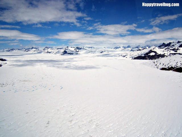 glacier view from a float plane in Alaska