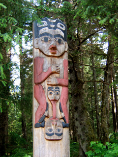 Totem poles with giant tongues 