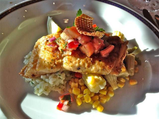 Mahi Mahi with Roasted corn salsa and risotto