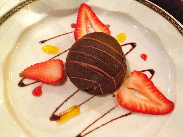 Chocolate Tartufo with Strawberries