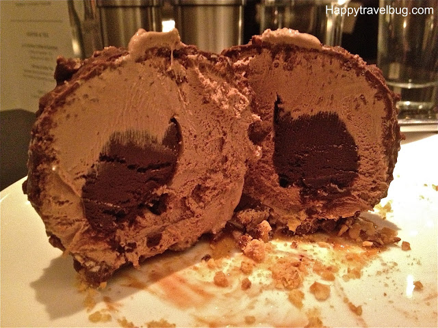 Inside the Tarfufo is hazelnut gelato