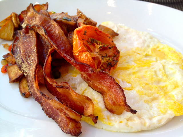 bacon, eggs and potatoes
