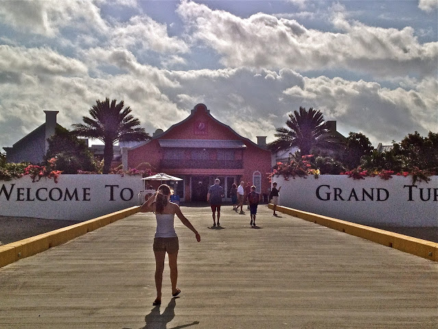 Entering Grand Turk in the Caribbean there is a sign that says Welcome to Grand Turk