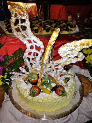 Elaborately decorated cake