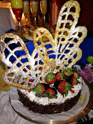 Elaborately decorated cake