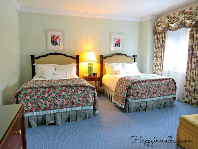 The beds in our Greenbrier hotel room