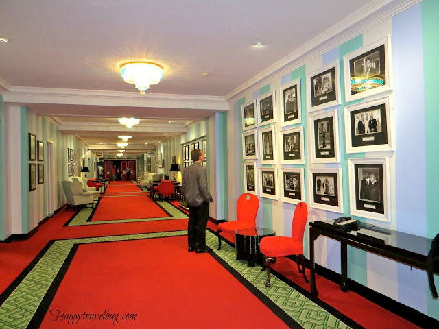 pictures of famous greenbrier visitors in the hallway