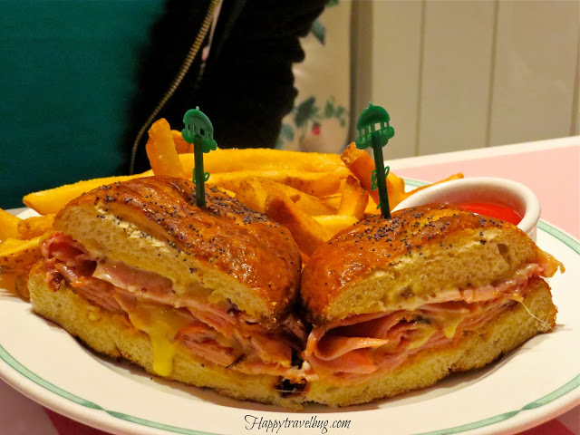 Ham and Cheese sandwich with fries