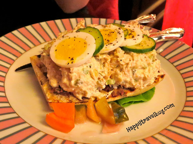 open faced tuna sandwich