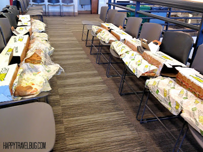 Subway sandwiches in Harpo Studios