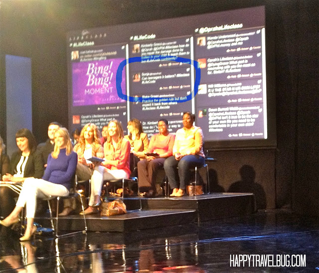 my tweet on the lifeclass screen