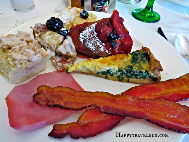 lots of great food from the breakfast buffet