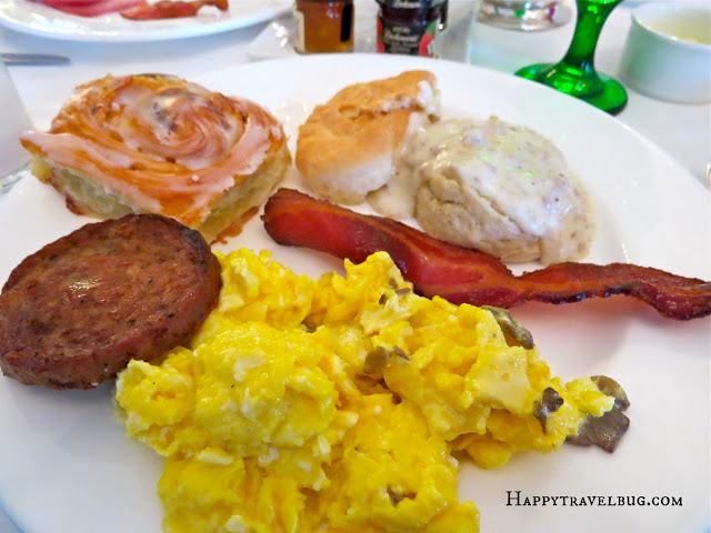 breakfast buffet food at the Greenbrier