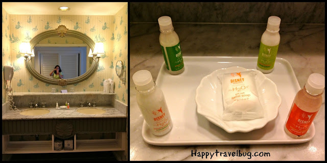 Beach Club resort bathroom and toiletries 