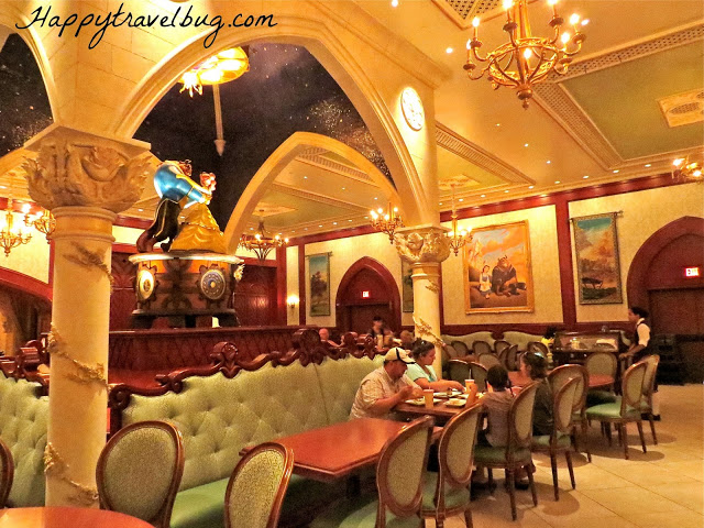 Belle's library dining room at Be Our Guest Restaurant