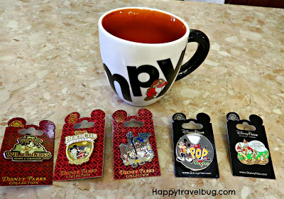 Grumpy mug and Disney Collector pins that I purchased
