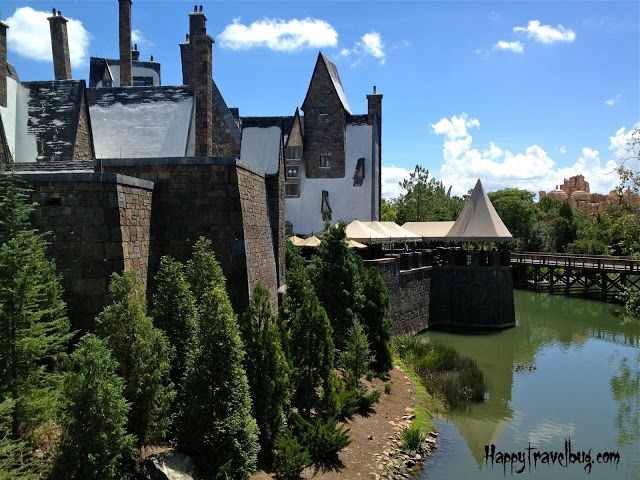 The back side of Hogsmeade at Harry Potter World