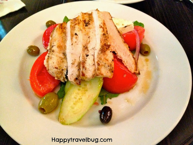 Grilled chicken Greek salad
