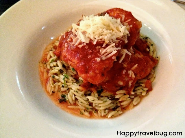Cinnamon-stewed chicken with orzo pasta and Greek cheese