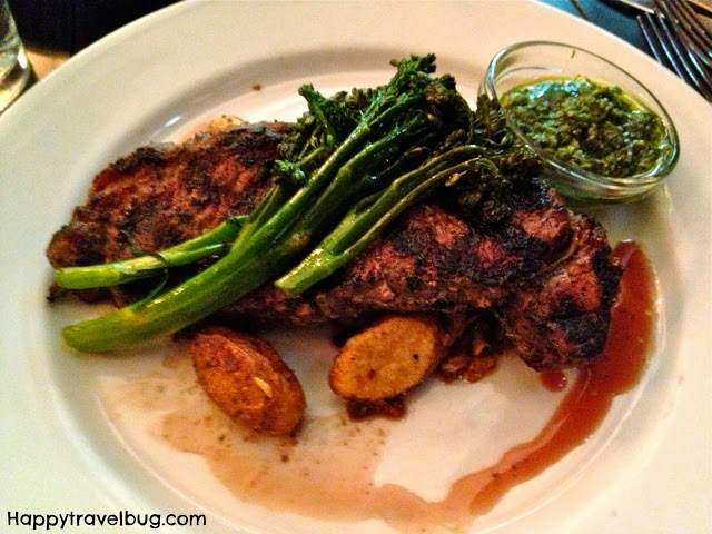 Steak, broccoli and potatoes