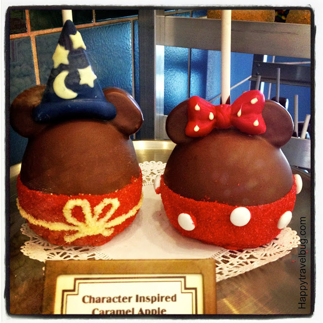 Minnie and Mickey Mouse Caramel Apples at Disney World