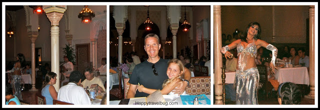 Restaurant Marrakesh inside with entertainment of belly dancers