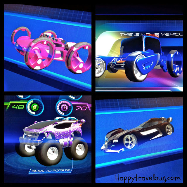 Our Test Track designed cars at Epcot in Disney World