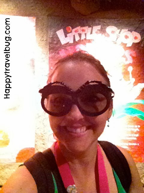 Me with bug glasses on...The {happy} Travel Bug