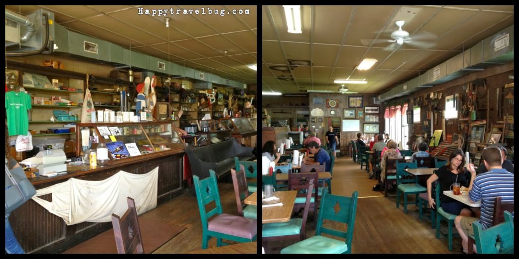 Insided Cotham's Mercantile restaurant in Arkansas