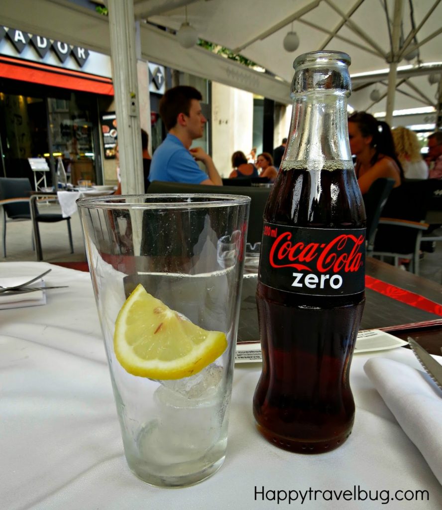 Coke Zero at Trobador Restaurant in Barcelona, Spain