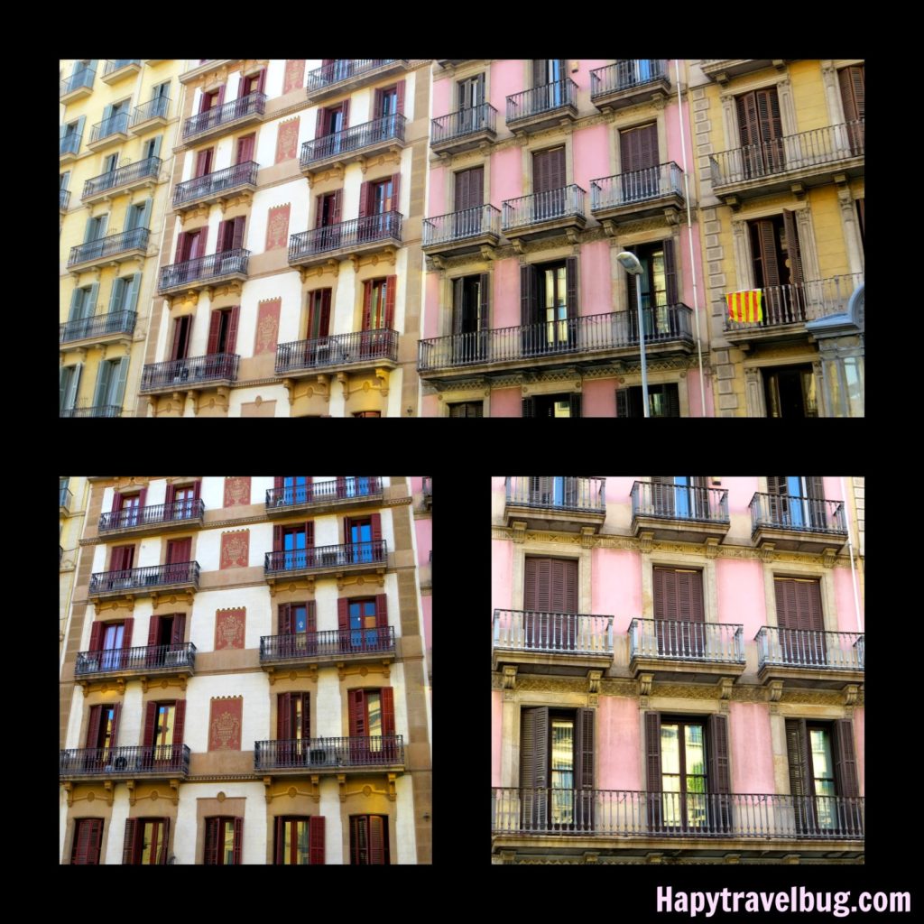 Barcelona, Spain buildings with balconies