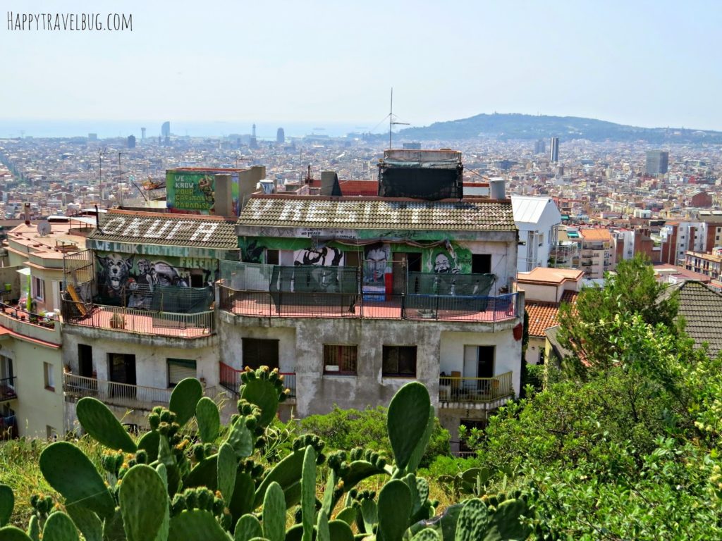 View of Barcelona from Park Guell in Barcelona, Spain