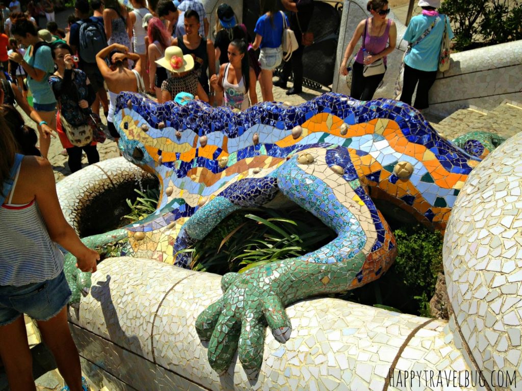 Mosaic lizard at Park Guell in Barcelona, Spain