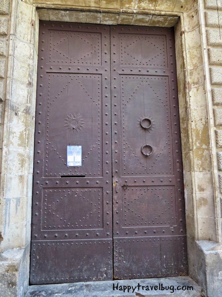 Metal door in Barcelona, Spain