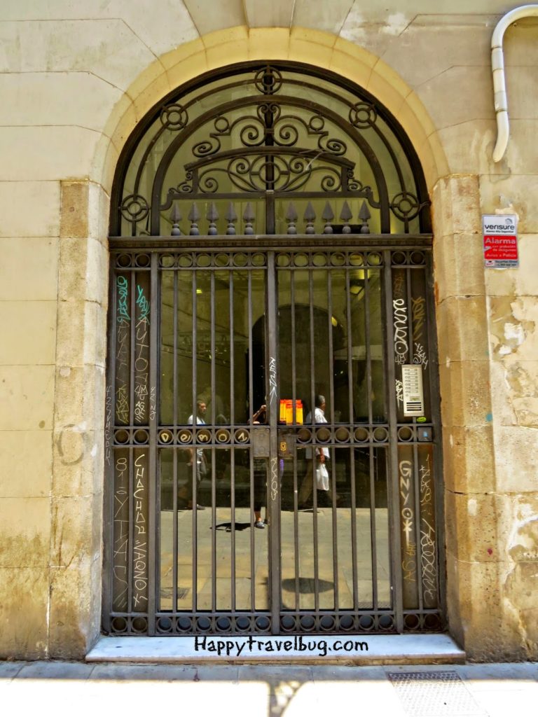 Metal door in Barcelona, Spain