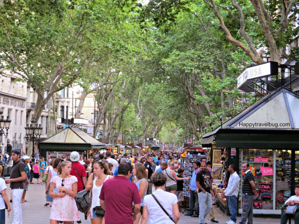 La Rambla in Barcelona, Spain