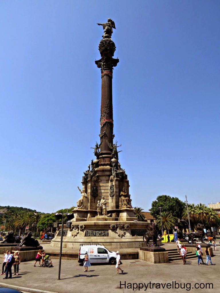 Christopher Columbus Statue in Barcelona, Spain