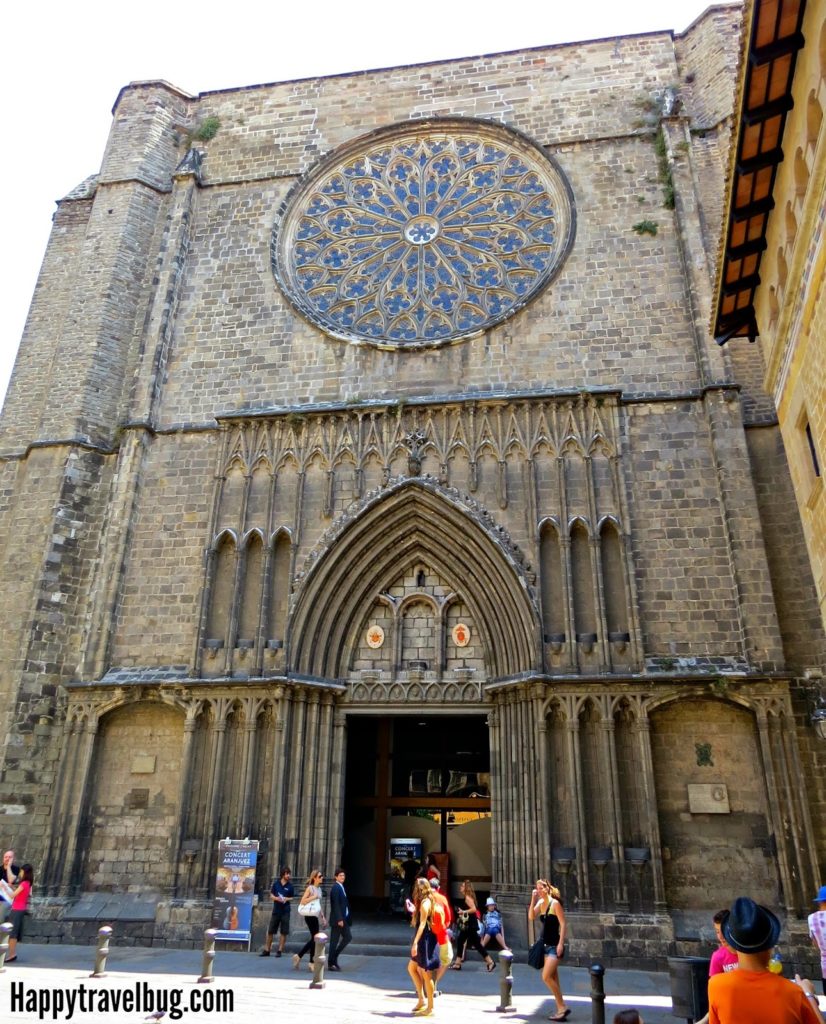 The Basilica Santa Maria del Pi in Barcelona, Spain
