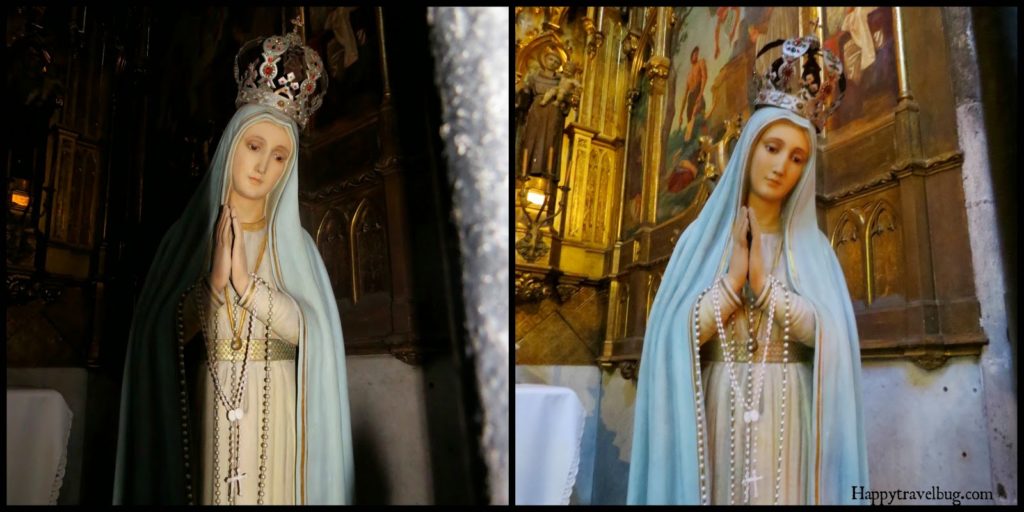 Statue of Mary, mother of Jesus in The Basilica Santa Maria del Pi