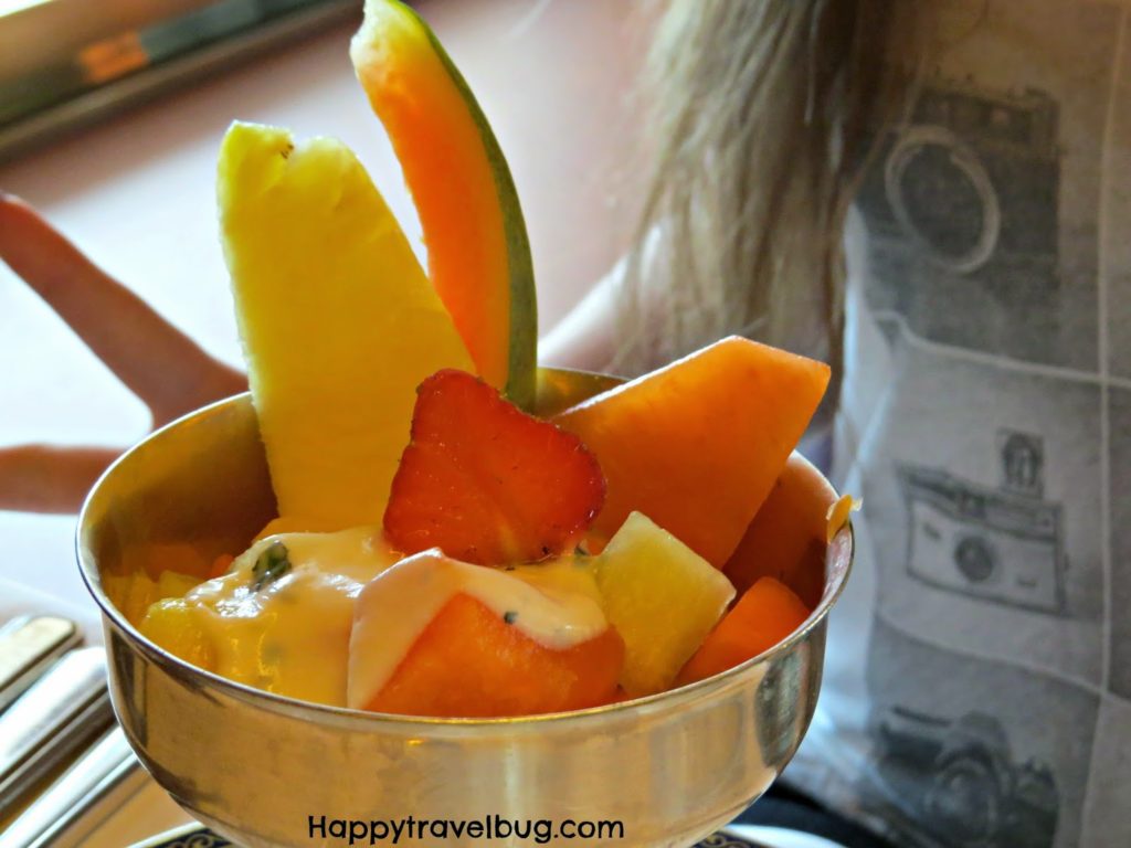 Fruit medley from dinner on our Holland America cruise