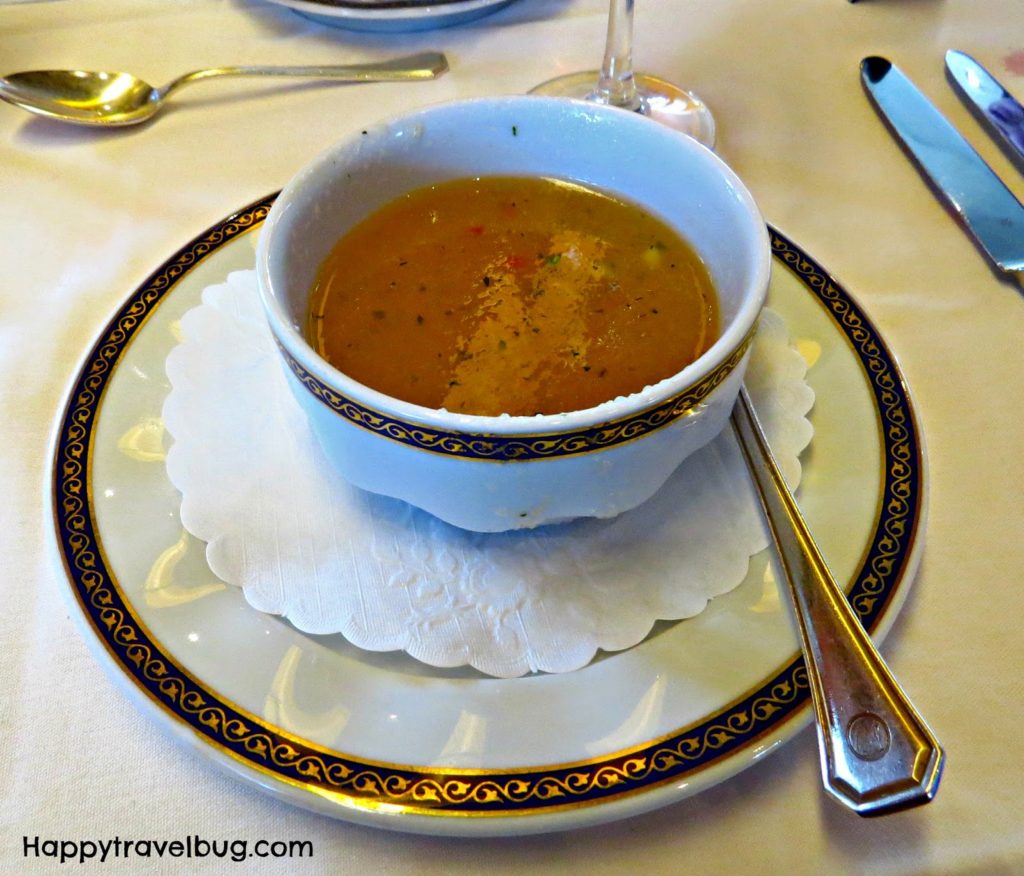 Gazpacho from dinner on our Holland America cruise