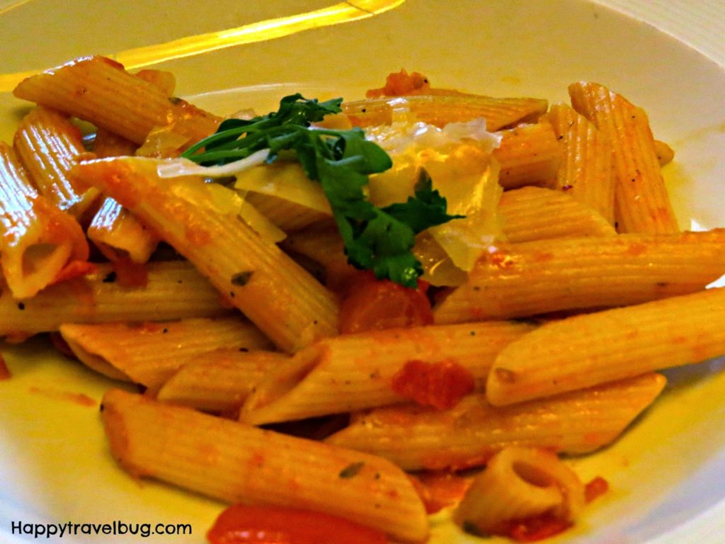 Penne Fresca from dinner on our Holland America Cruise