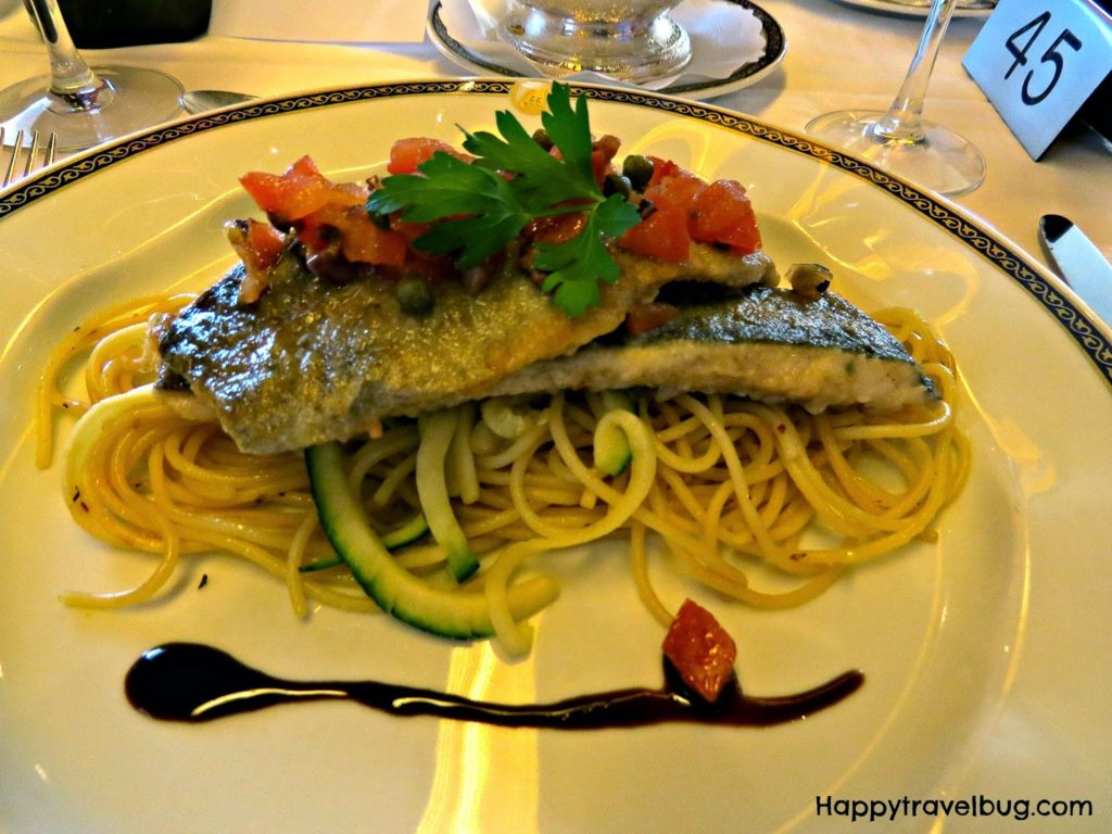 Rainbow trout from dinner on our Holland America Cruise