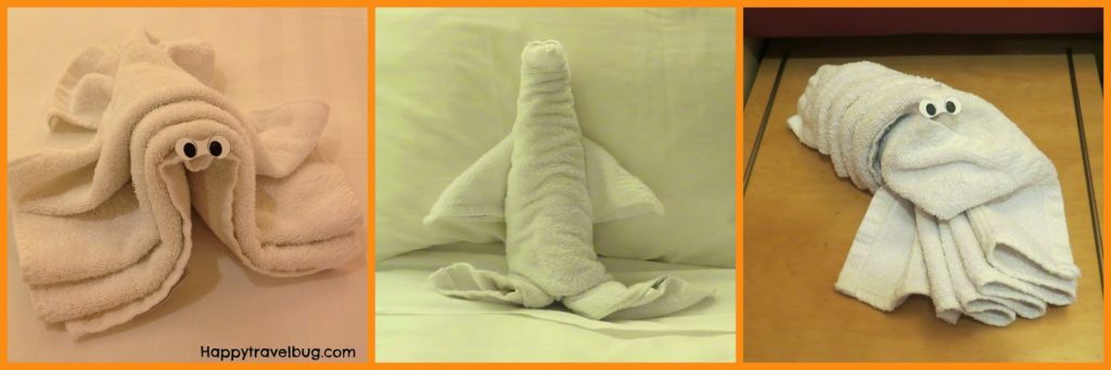 Our towel animals on our Holland America Cruise