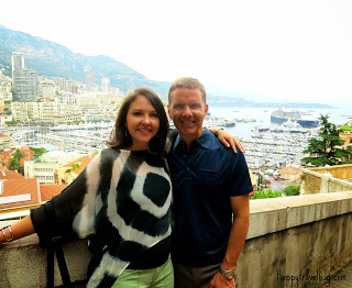 The Happy Travel Bug and her husband in Monaco