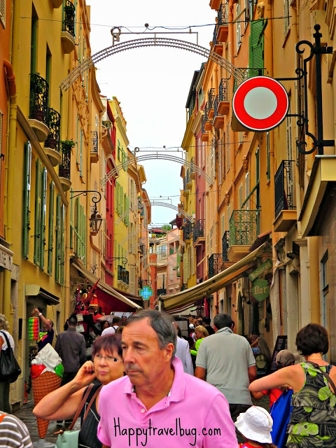 The pedestrian only streets of Monaco